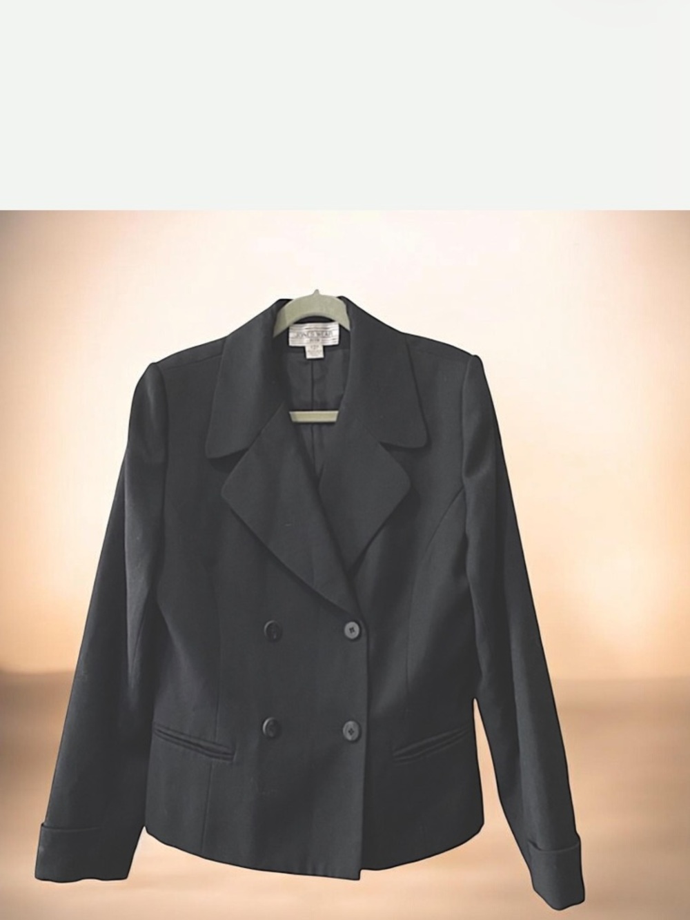 Jones Wear Pure Virgin Wool Cross Chest blazer Size 12P